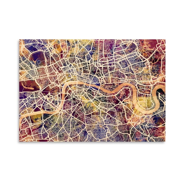 Плакат "Улиците на Лондон", 42 x 30 cm - Americanflat