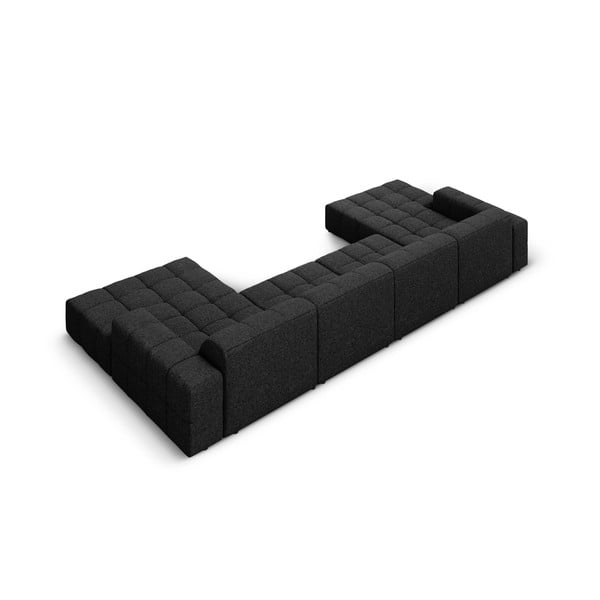 Антрацитен ъглов диван (U-образен) Chicago - Cosmopolitan Design-image-4