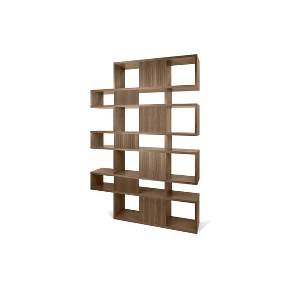 Шкаф за книги в декор от орехово дърво Лондон, височина 220 cm - TemaHome-image-1