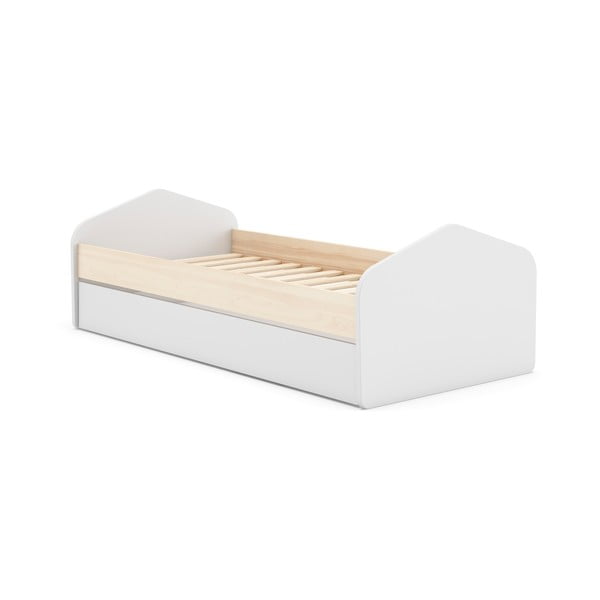 Детско легло от бор с разтегателно легло 90x200 cm, бяло/естествено Estefania - Marckeric-image-2