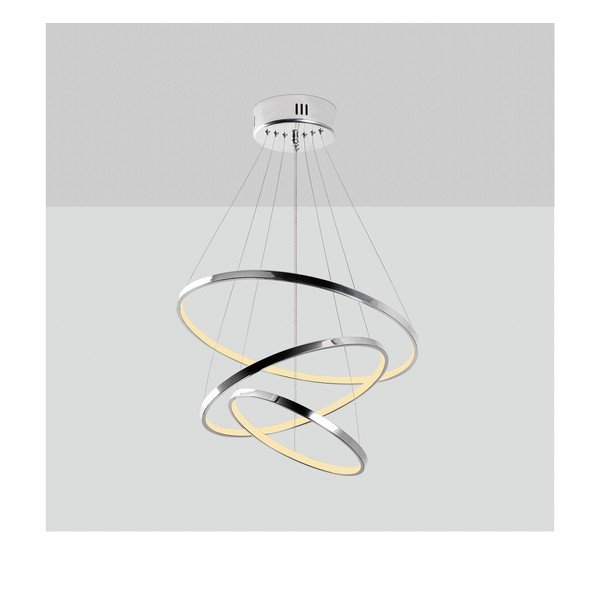 LED висящо осветително тяло в сребрист цвят ø 50 cm Simit – Opviq lights-image-2