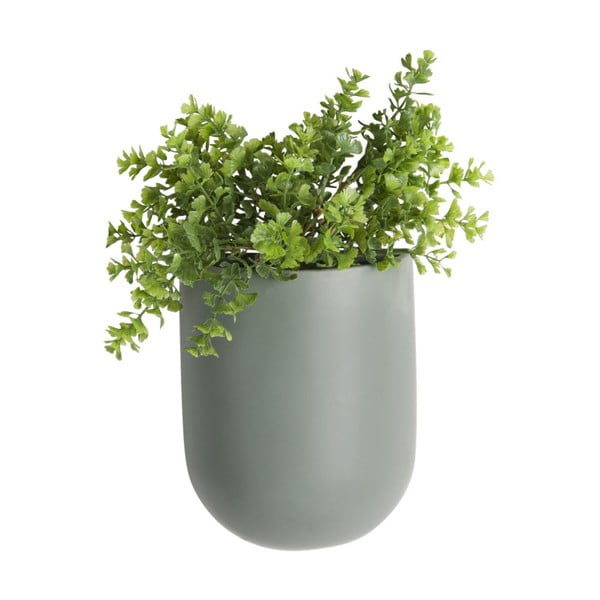 Матовозелена керамична саксия за стена Oval - PT LIVING