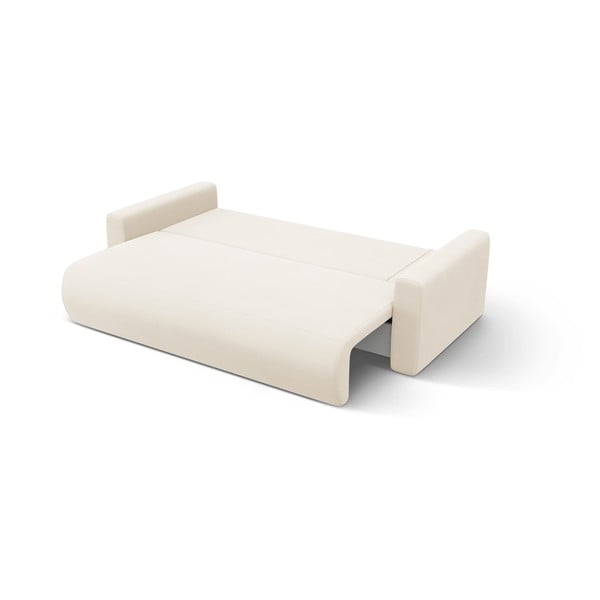 Бежов кадифен разтегателен ъглов диван с място за съхранение Belfast – Cosmopolitan Design-image-4