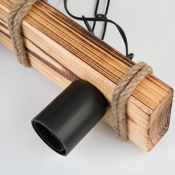 Лампа за таван в черен/естествен цвят 10,5x48,5 cm - Squid Lighting-image-1