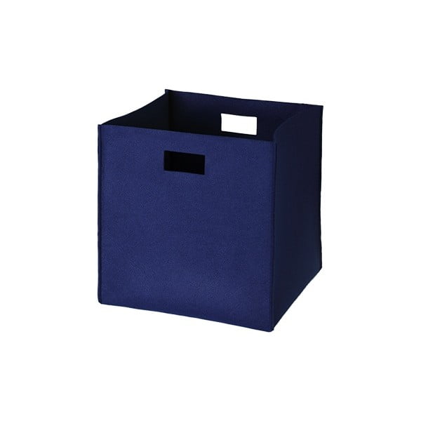 Plstěná krabice 36x35 cm, modrá