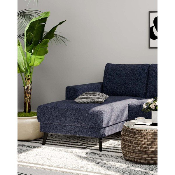 Тъмносин ъглов диван (ляв ъгъл) Fynn - Ghado-image-1