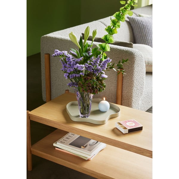 Лилава стъклена ръчно изработена ваза (височина 18 cm) Bloom – Hübsch-image-1