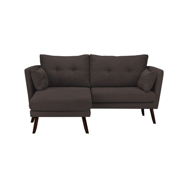 Кафяв триместен диван Elena, с шезлонг в левия ъгъл - Mazzini Sofas-image-3