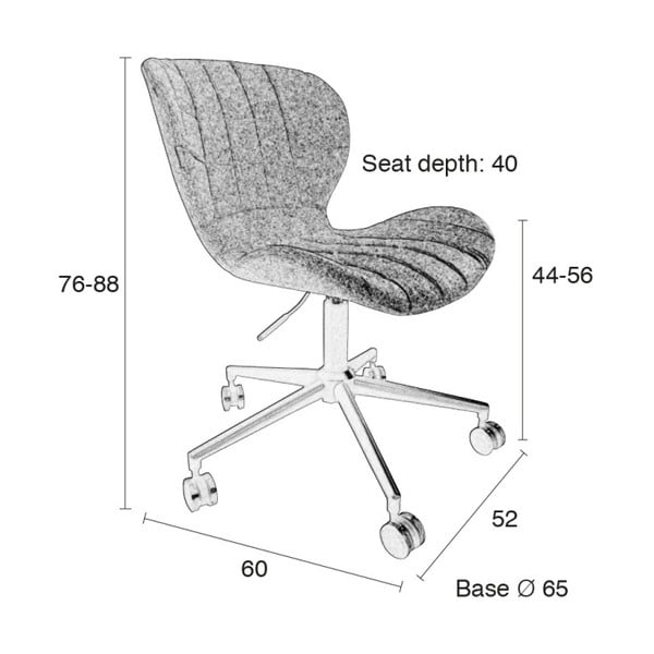 Син офис стол OMG - Zuiver-image-4