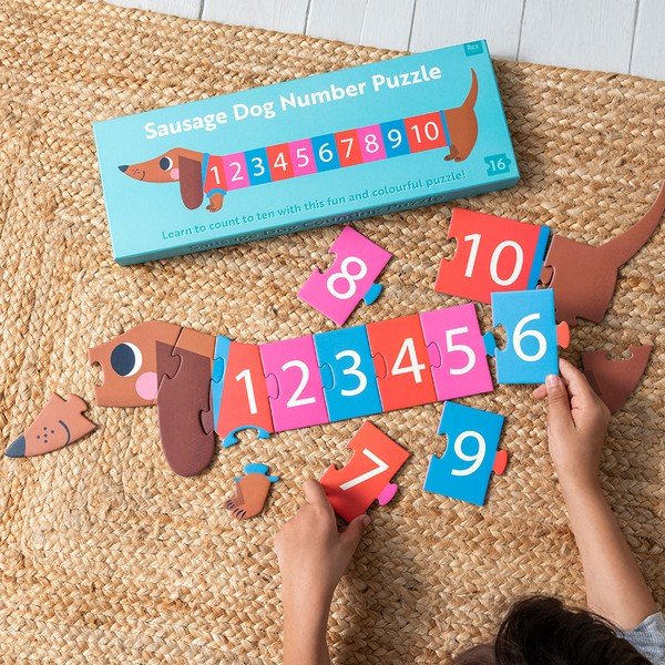 Пъзел (брой части 16) Sausage Dog – Rex London-image-1