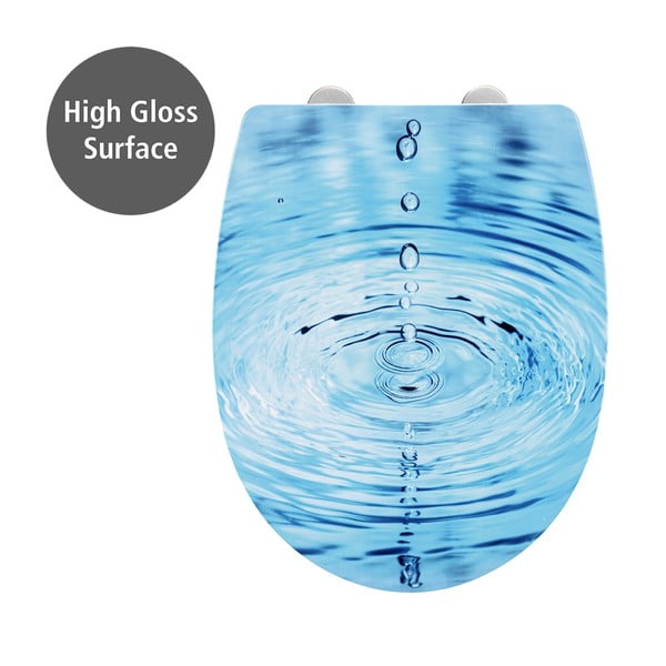 Тоалетна чиния с автоматично затваряне 38 x 45 см Droplets – Wenko