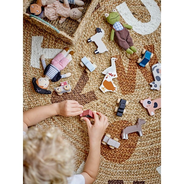 Ютен кръгъл килим в естествен цвят ø 130 cm Dinne – Bloomingville Mini-image-2