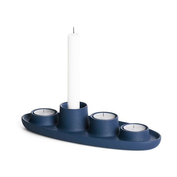 Tmavě modrý svícen EMKO Aye Aye Four Candles