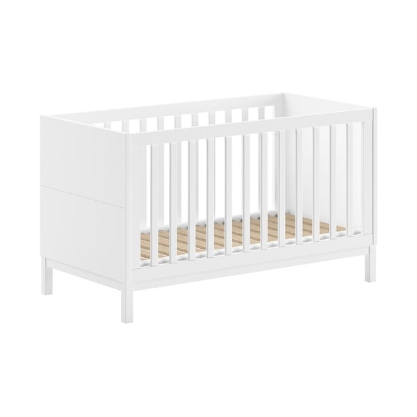 Бяло детско креватче от масивен бор 70x140 cm Eva – Vipack