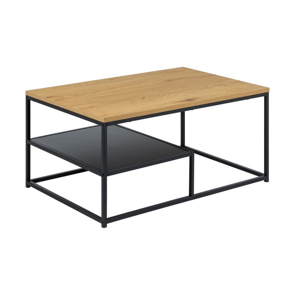 Масичка за кафе с дъбов плот в естествен цвят 60x90 cm Gila – Actona-image-3