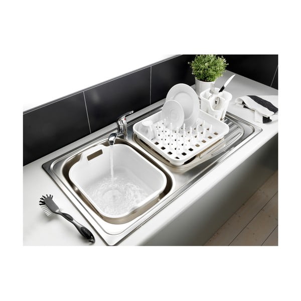 Бяла пластмасова тавичка за сушене за прибори 14x14 cm Signature – Addis-image-2