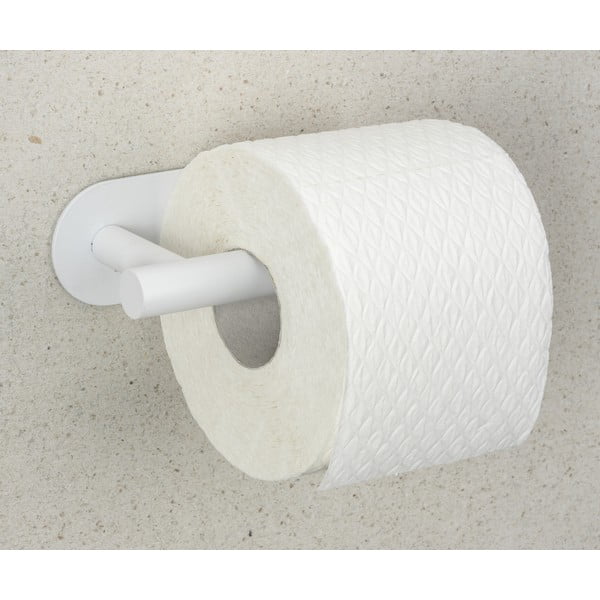 Бял самозалепващ държач за тоалетна хартия от неръждаема стомана Orea – Wenko-image-3