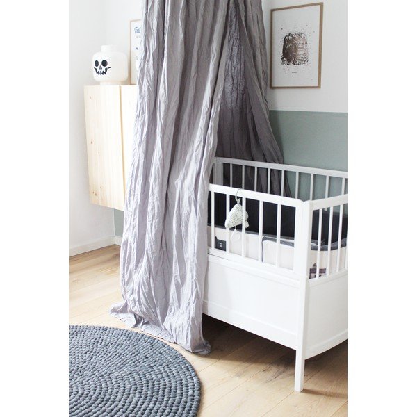 Светлосив вълнен килим с топки , ⌀ 120 см Ball Rugs - Wooldot-image-4
