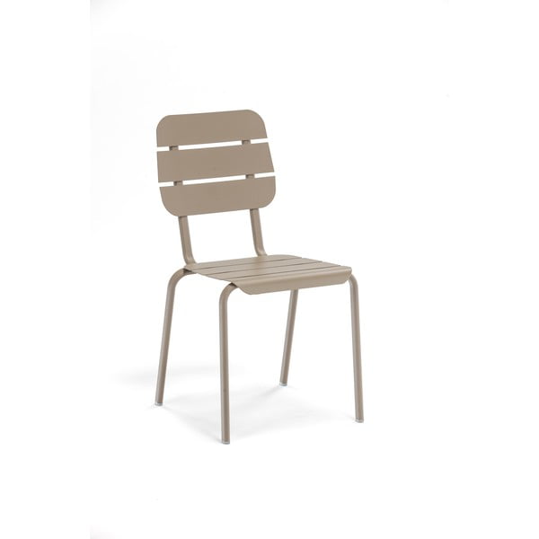 Кафяви/бежови градински столове в комплект от 4 бр. метални Alicante – Ezeis
