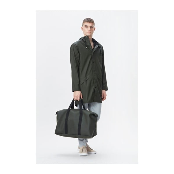 Тъмнозелена висока водоустойчива спортна чанта за уикенда - Rains-image-2