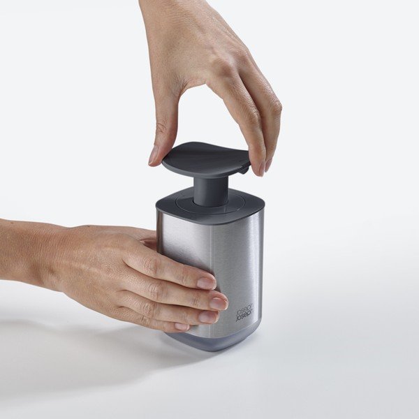 Диспенсер за сапун от неръждаема стомана в блестящо сребрист цвят 250 ml Presto Steel – Joseph Joseph-image-3