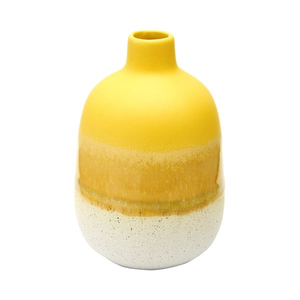 Жълто-бяла ваза Bohemian Home Mojave - Sass & Belle