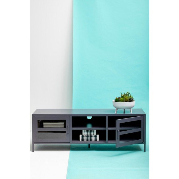 Сива стоманена маса за телевизор 150x50x45 cm Acier – Premier Housewares-image-1