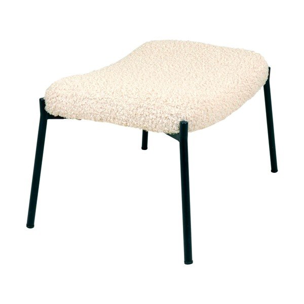 Кремава табуретка  от изкуствен косъм Glasgow – House Nordic-image-3