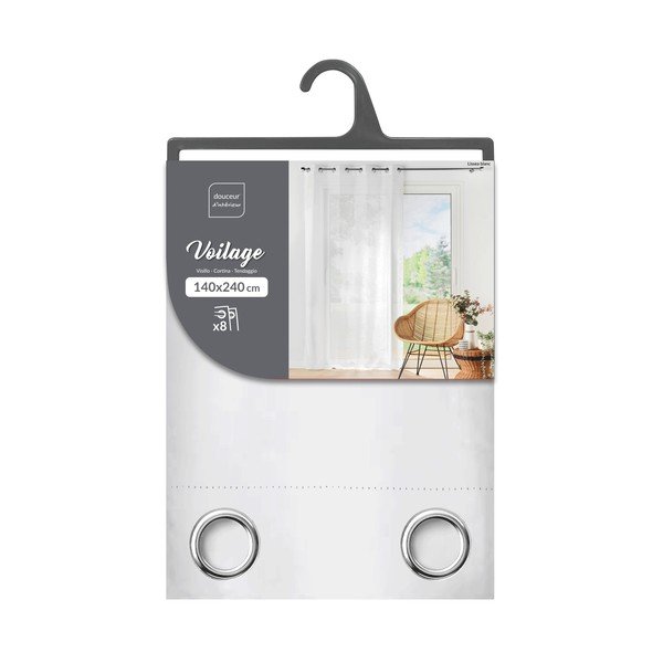 Бяла завеса от воал 140x240 cm Lissea – douceur d'intérieur-image-4