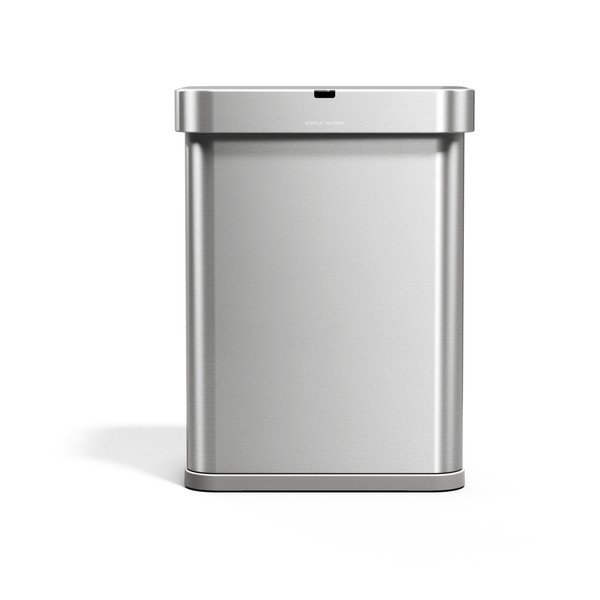 Безконтактно стоманено кошче за боклук в сребрист цвят 58 l Sensor – simplehuman-image-3