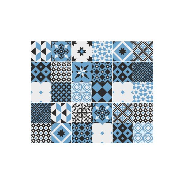 Комплект от 30 стикера за стена Azulejos Talia, 15 x 15 cm - Ambiance-image-2