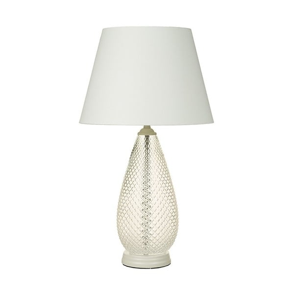 Бяла настолна лампа с кристална основа SantiagoPons Luxury - Santiago Pons