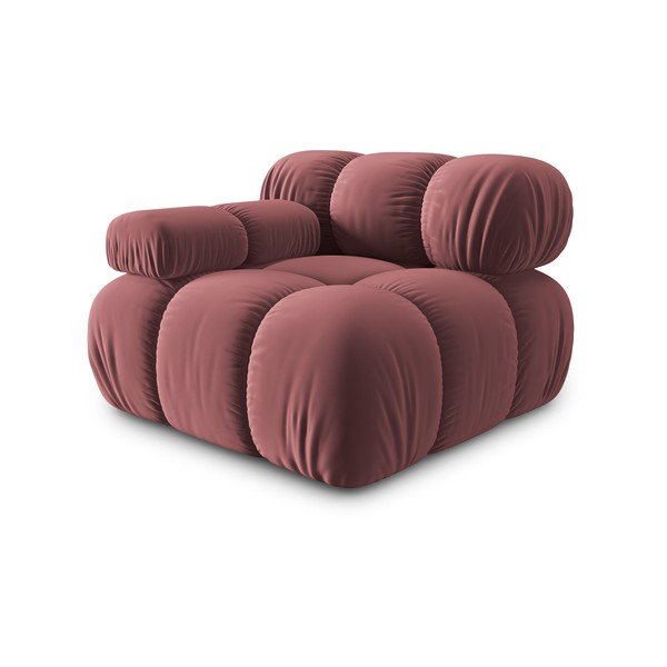 Модул за диван от розово кадифе (ляв ъгъл) Bellis - Micadoni Home-image-3