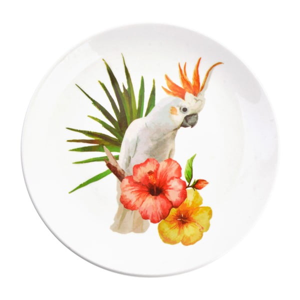 Декоративна керамична чиния Clayre & Eef Tropico, ⌀ 20 cm - Clayre & Eef