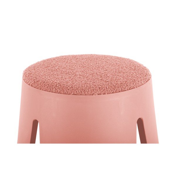 Светлорозова пластмасова табуретка Savor - Leitmotiv-image-3