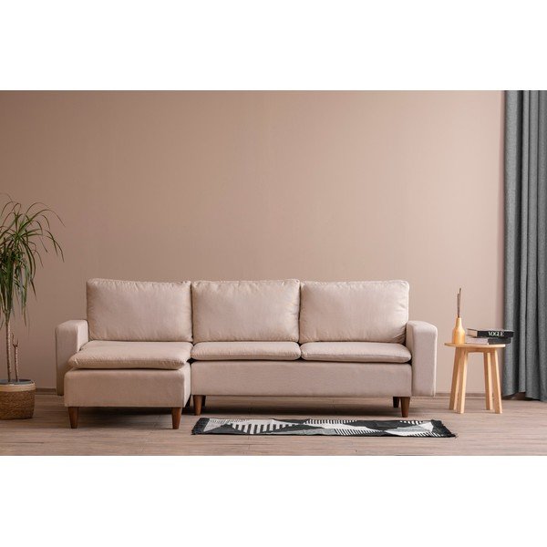 Бежов ъглов диван (ляв ъгъл) Lungo – Balcab Home-image-1