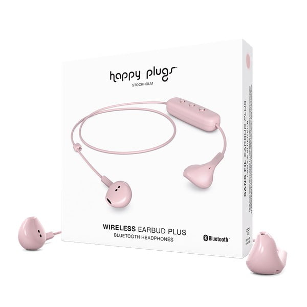 Розови безжични слушалки за уши - Happy Plugs