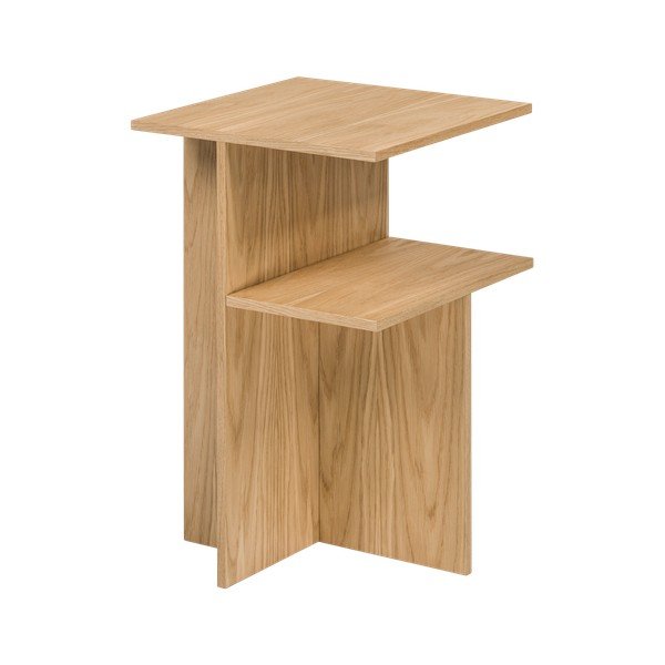 Нощно шкафче от декор от дъб  с рафтове в естествен цвят Atik – noo.ma-image-3