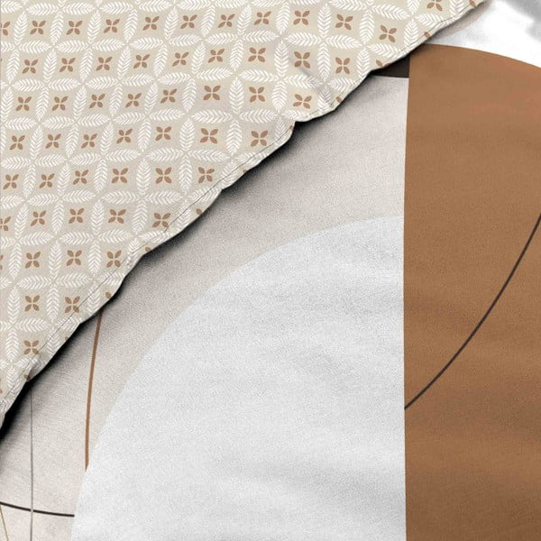 Бяло/бежово двойно удължено памучно спално бельо 240x220 cm Natacha – douceur d'intérieur-image-2