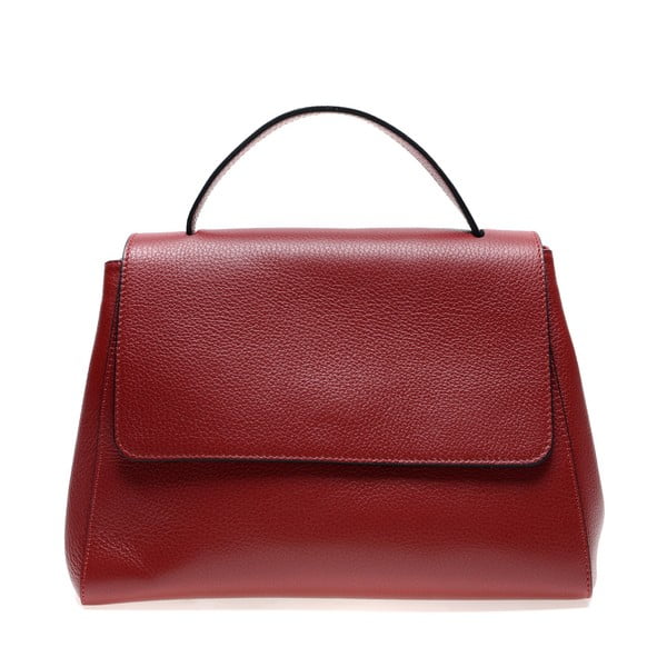 Червена кожена чанта - Renata Corsi