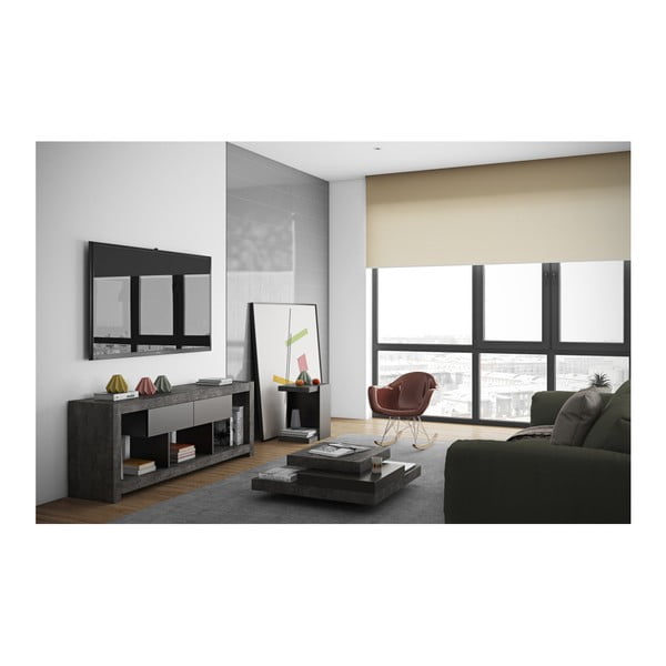 Масичка за кафе в бетонен декор с черни детайли Slate - TemaHome-image-4