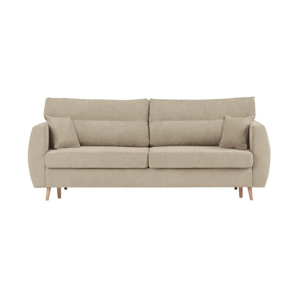 Бежов триместен разтегателен диван с място за съхранение Сидни, 231 x 98 x 95 cm - Cosmopolitan Design