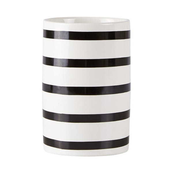 Бяло-черна чаша за четка за зъби Galzone - KJ Collection
