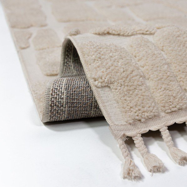 Кремав килим 160x230 cm Esra Cobbled – Flair Rugs-image-4