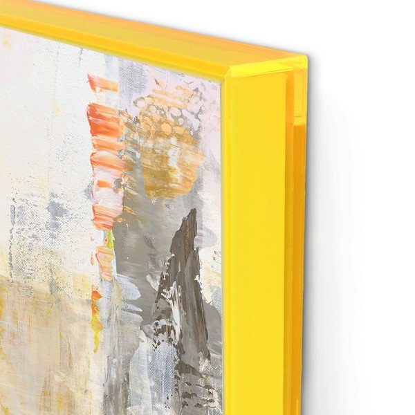 Печатни/с ръчно рисувани елементи картини в комплект 2 бр. с включена рамка/върху платно 41,5x41,5 cm New Age Yellow – Malerifabrikken-image-3