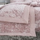 Розова кадифена ватирана покривка за двойно легло 220x220 cm Crushed - Catherine Lansfield