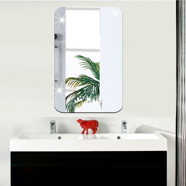 Огледален самозалепващ се стикер Правоъгълник, 42 x 27 cm - Ambiance