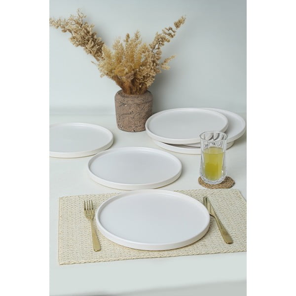 Бели керамични чинии в комплект от 6 бр. ø 27 cm – Hermia-image-1