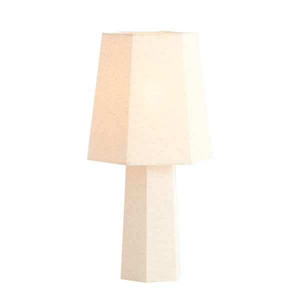 Кремава настолна лампа с текстилен абажур (височина 50 cm) Musabo – Light & Living-image-1