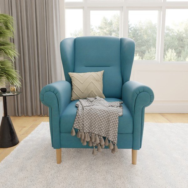 Тюркоазено кресло крило Swan – Ropez-image-1